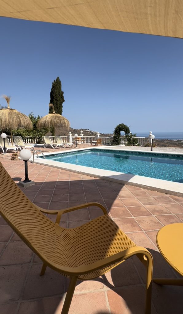 Lounging by the pool